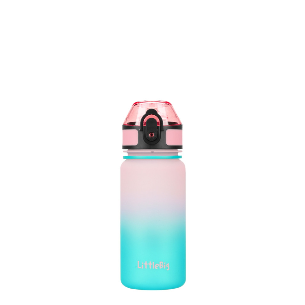 Дитяча пляшка для води LittleBig UZSPACE 3020(Blue-Green) 350 мл, синьо-зелена