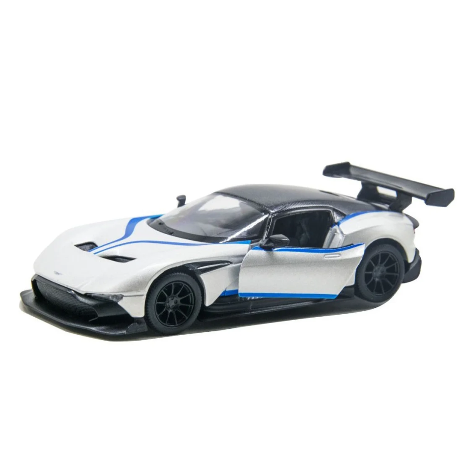 Колекційна іграшкова машинка Aston Martin Vulcan KT5407FW інерційна Білий