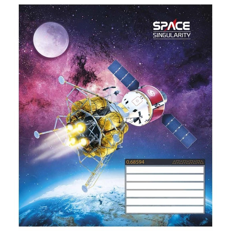 Зошит учнівський "Space singularity" 024-3384L-3 в лінію, 24 аркушів