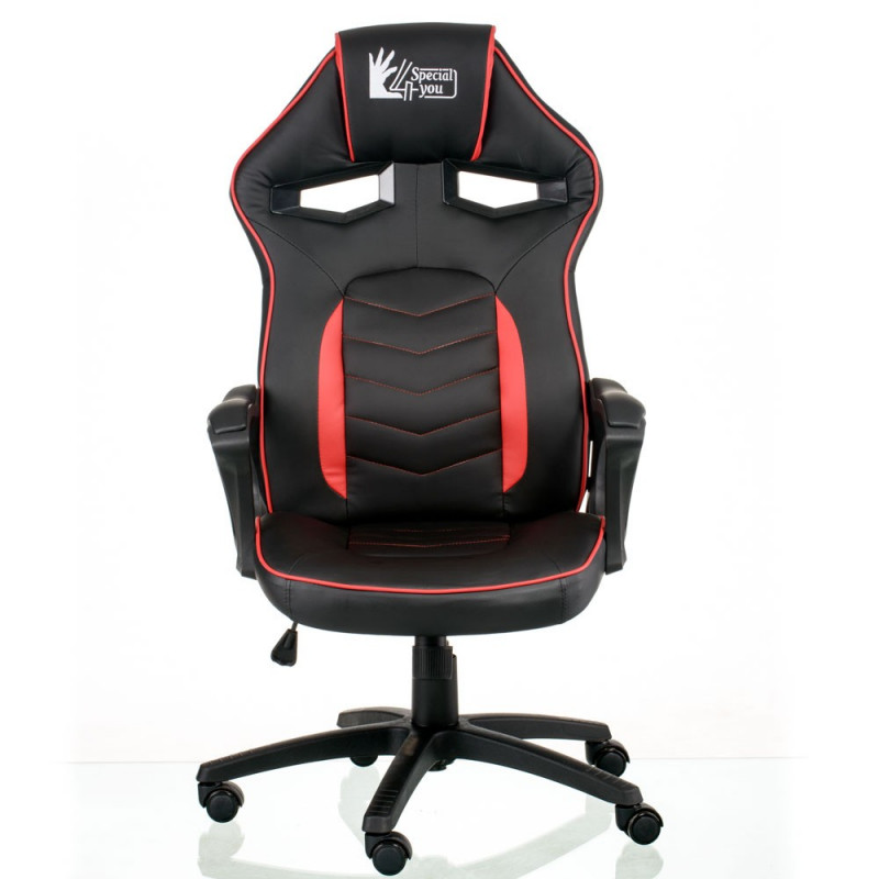 Крісло офісне Special4You ExtremeRace black/red with footrest