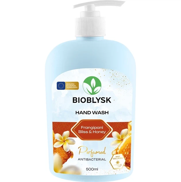 Рідке крем-мило парфумоване антибактеріальне “Frangipani Bliss & Honey” BioBlysk 500 мл