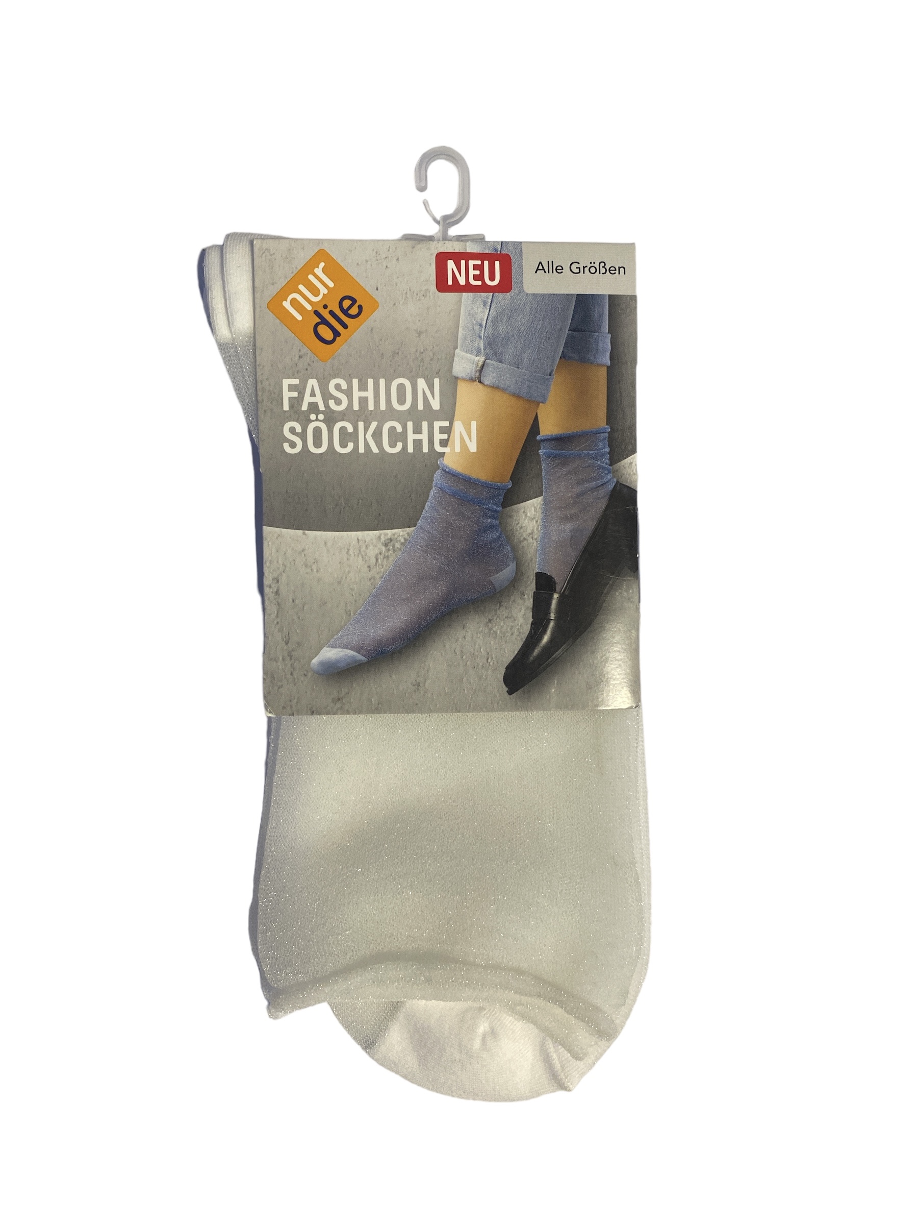 Жіночі шкарпетки Nur Die Fashion One Size Білий/Люрекс (615874)