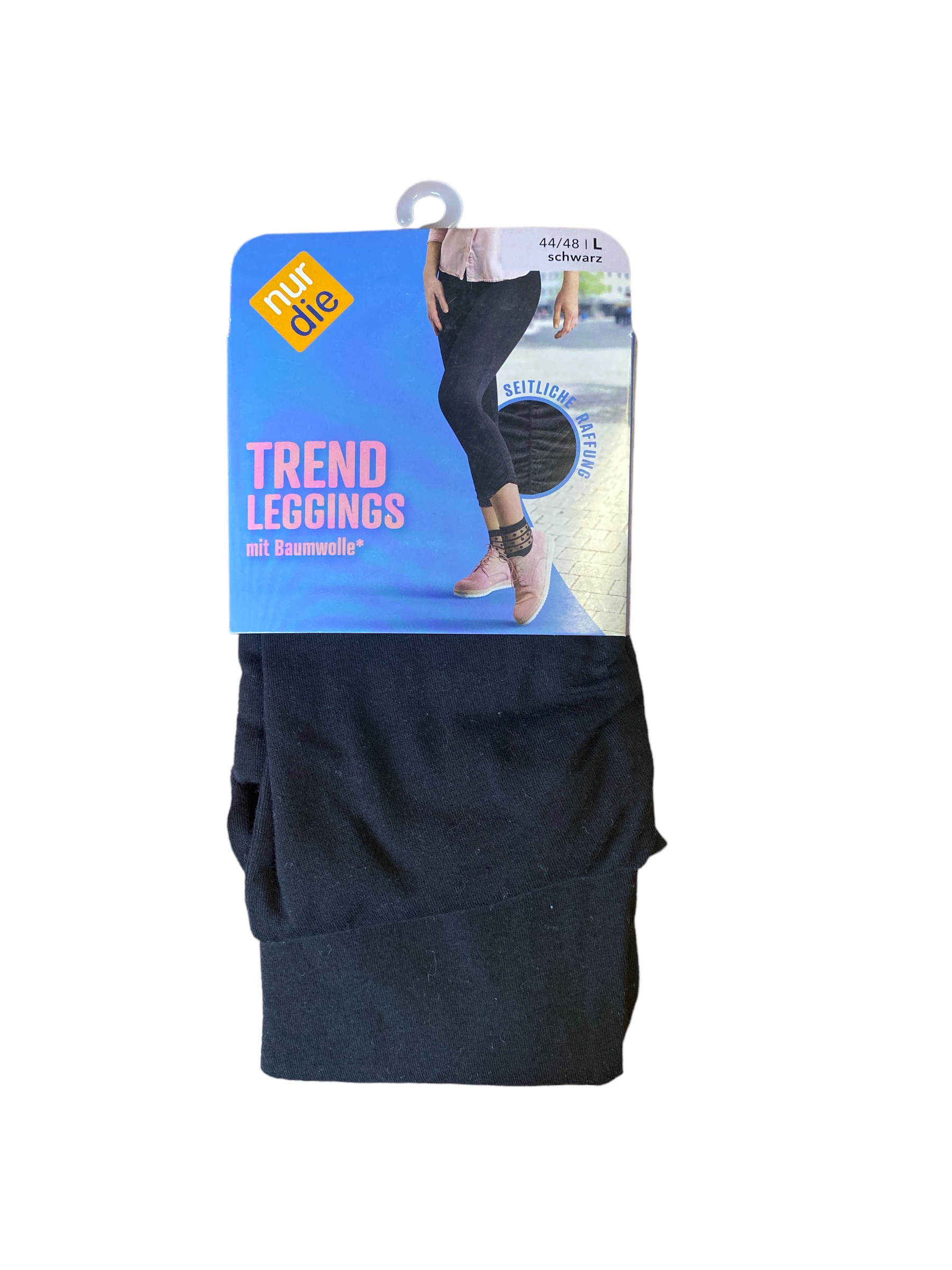Жіночі легінси Nur Die бавовняні Trend leggings 44-48 (L) Чорні (711011)