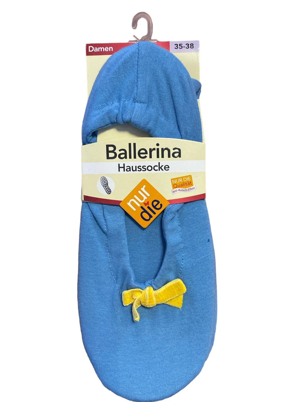 Жіночі домашні капці-балетки Nur Die Ballerina houssocke р.35-38 Блакитні (496847)