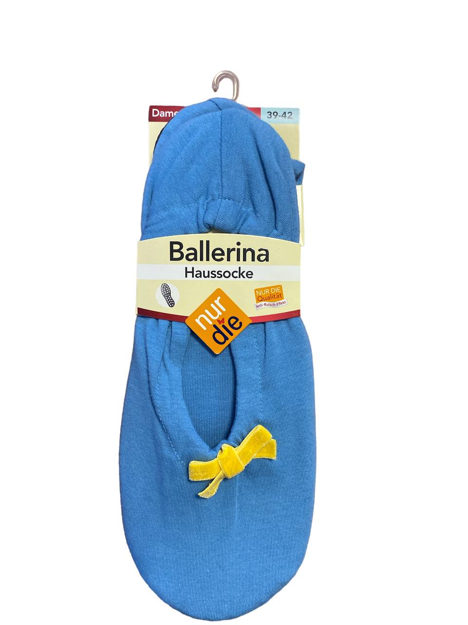 Жіночі домашні капці-балетки Nur Die Ballerina houssocke р.39-42 Блакитні (496847)