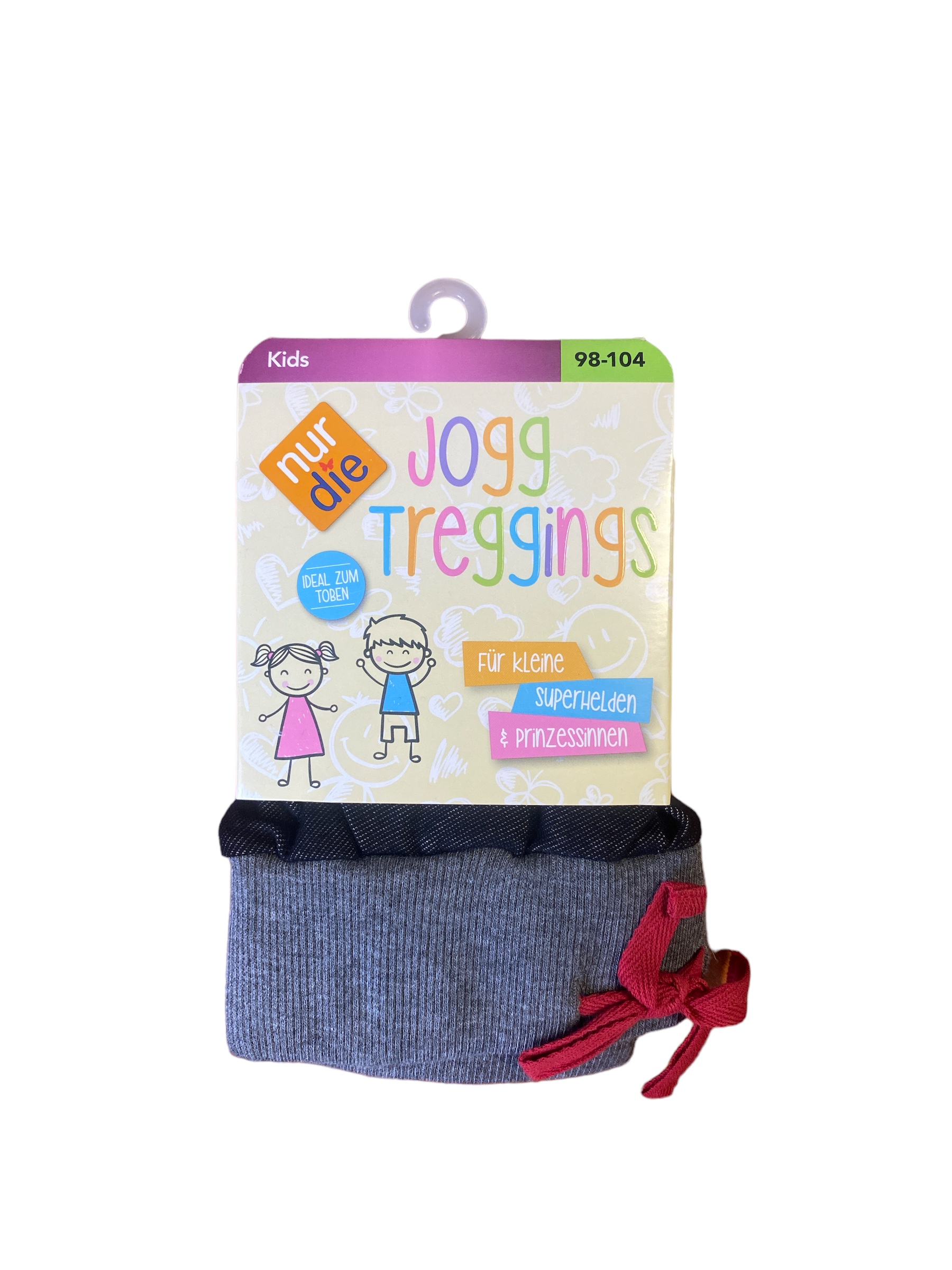 Дитячі легінси для дівчинки Nur Die Jogg treggings Kids еластичні 98-104 см Темно-сірі (495310)
