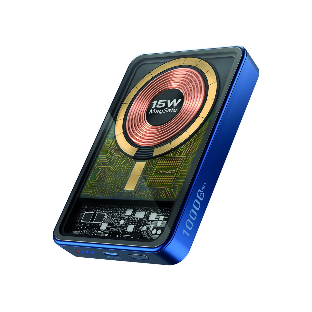 УМБ Promate LucidPack-10 10000 mAh, 20W PD USB-C порт, 15W MagSafe Blue (lucidpack-10.blue)