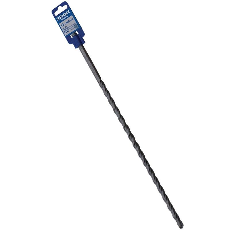 Бур SDS-Plus 12×400 мм, спіраль 4S Зенит Профи