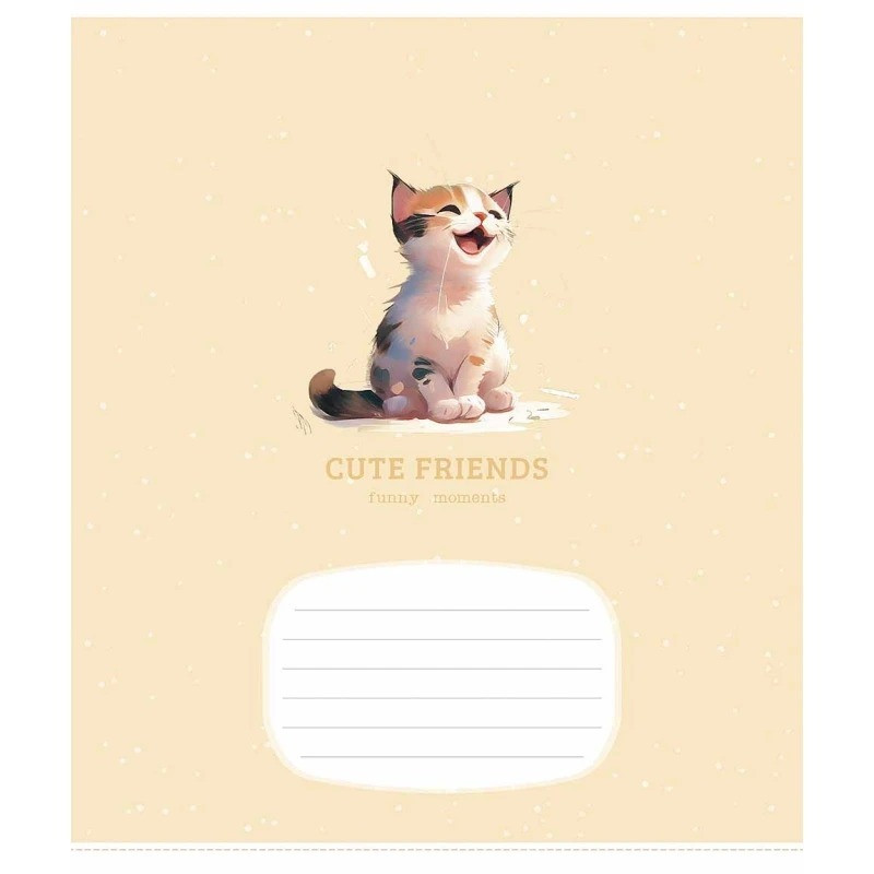 Зошит учнівський "Cute friends" 012-3292K-3 в клітку, 12 аркушів