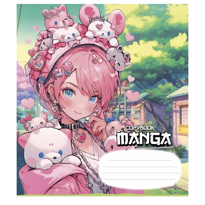 Зошит учнівський "Manga style" 024-3323K-3 в клітку, 24 листів