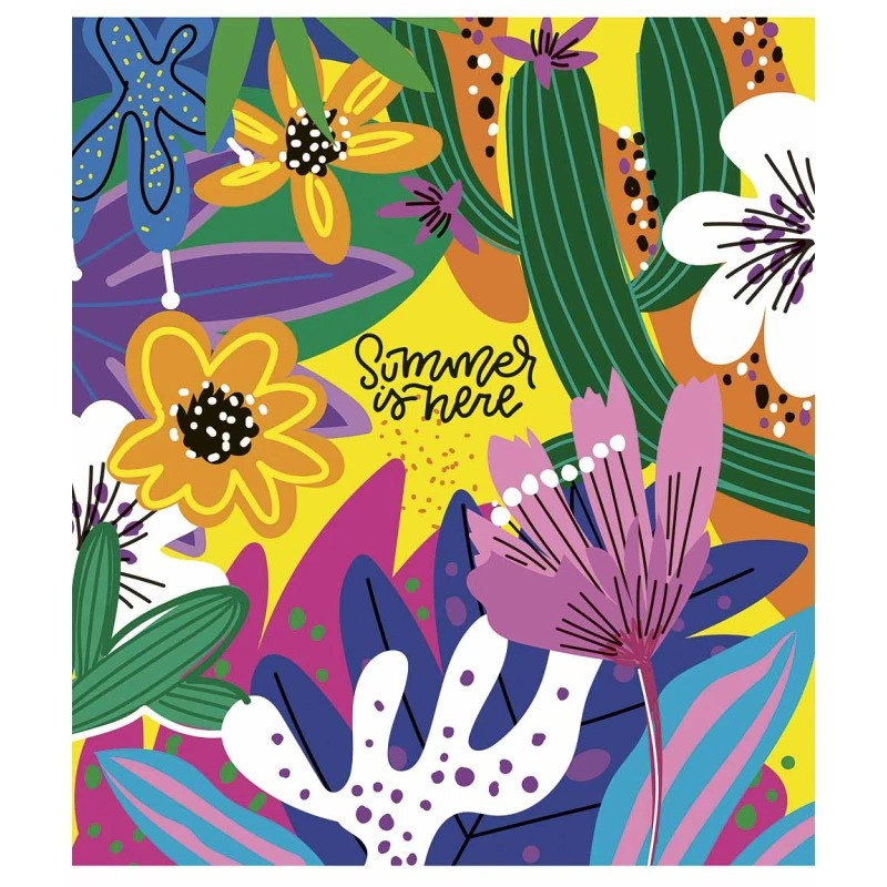 Зошит загальний «Summer is Here» 080-3225K-1 у клітинку, 80 аркушів
