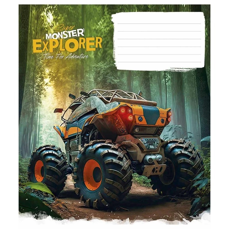 Зошит учнівський "Super Monster" 012-3293K-5 в клітку, 12 аркушів