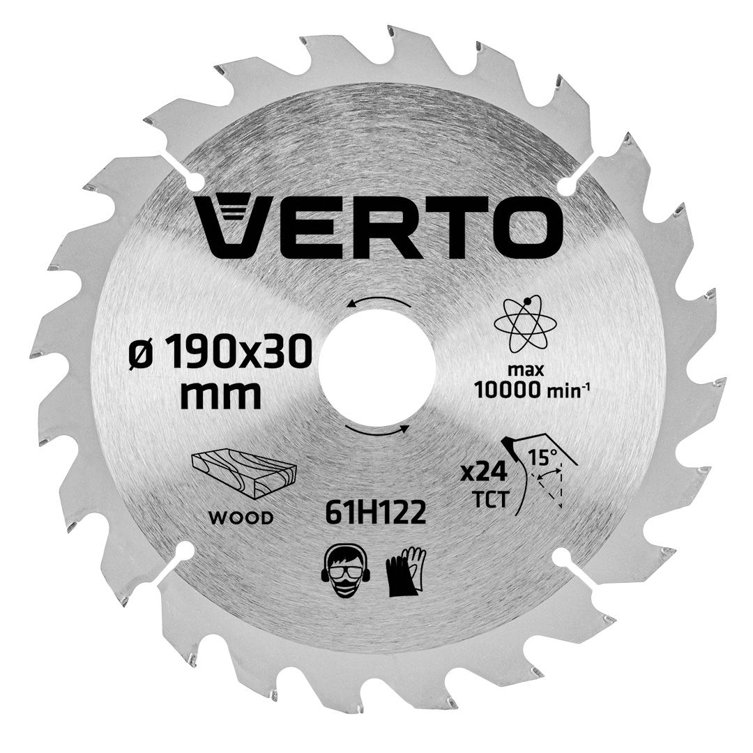 Диск відрізний 190 x 30 мм 24 зуба VERTO