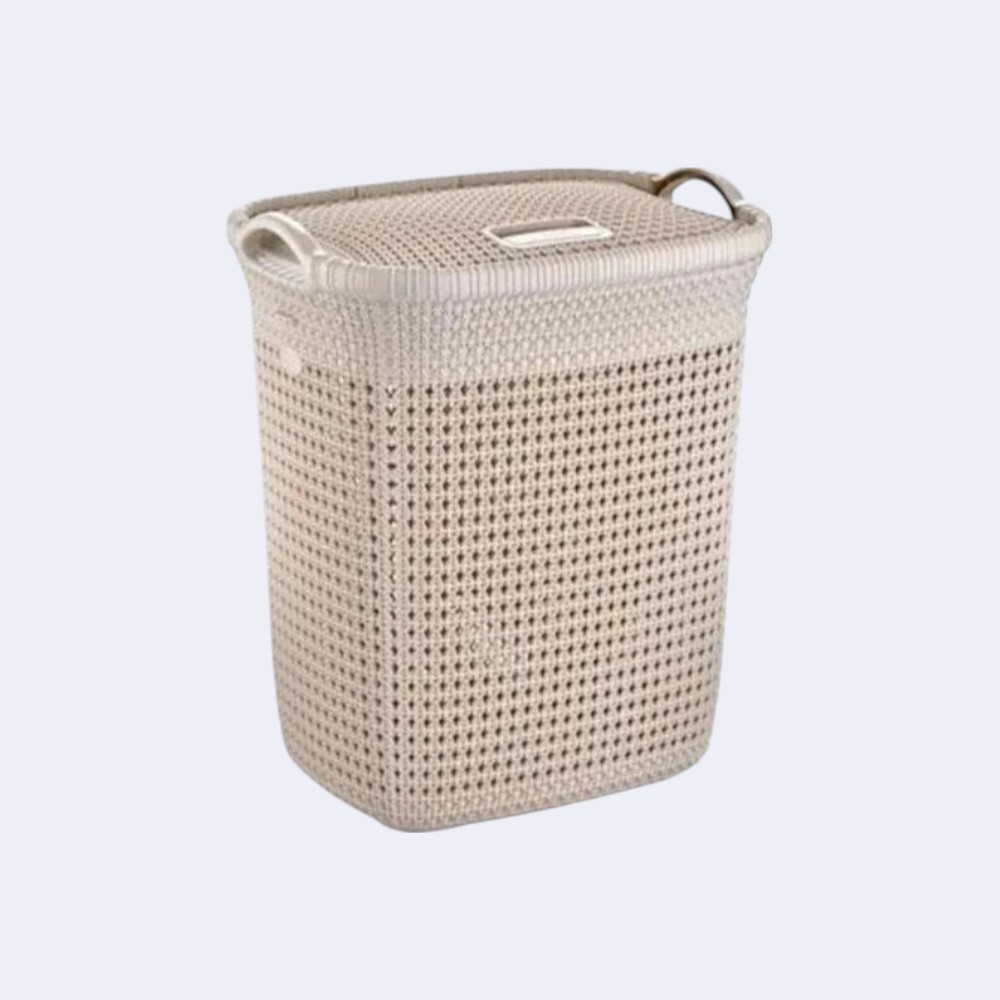 Кошик для білизни бежевий 35л Sakarya Plastik 8010